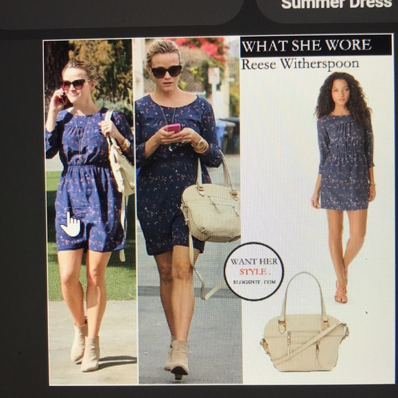 Madewell Silk Dress Size 6 Navy with Abstract Red birds Elastic waist Lined - Picture 13 of 14